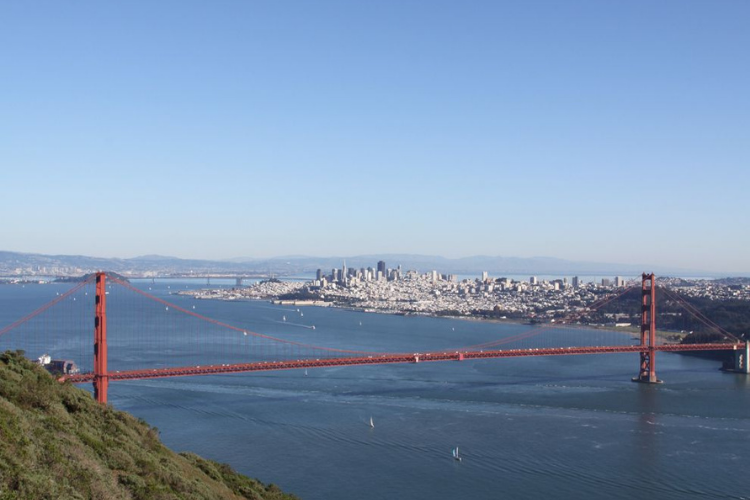View of the Bridge and the Golden Gate Strait