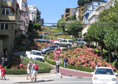 View of Lombard Street in San Francisco