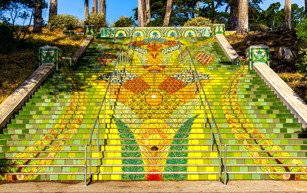 Artistic Tile Staircase in San Francisco