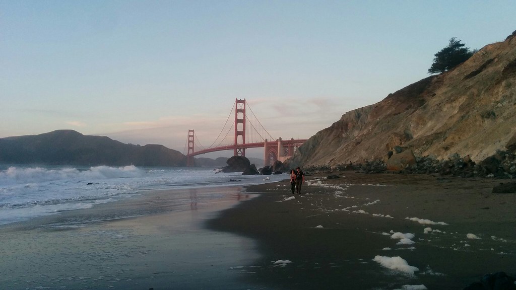 A Beach View of the Golden Gate Bridge