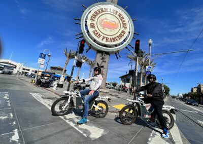 Two Electric moped in San Francisco near Fisherman's Wharf