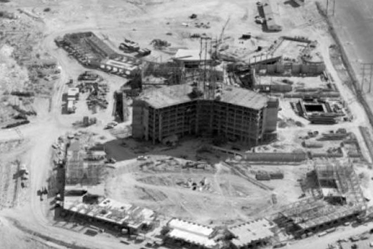 Caesar's Palace in Las Vegas being built